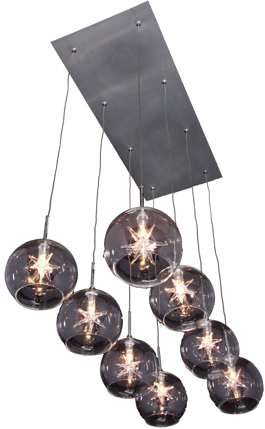 ET2 - E20107-24 - Eight Light Pendant - Starburst - Polished Chrome