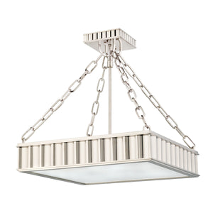 Hudson Valley - 933-PN - Three Light Semi Flush Mount - Middlebury - Polished Nickel