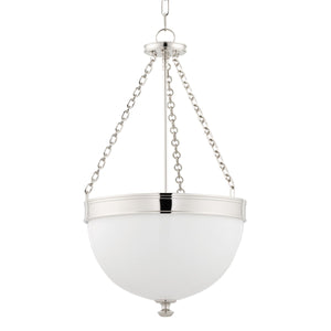 Hudson Valley - 327-PN - Three Light Pendant - Barrington - Polished Nickel