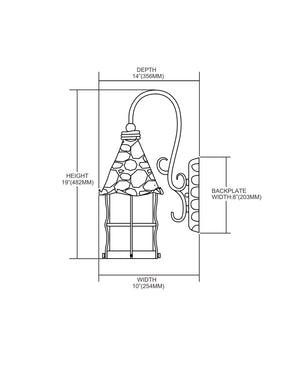 ELK Home - 385-BK - One Light Outdoor Wall Sconce - Rustica - Matte Black