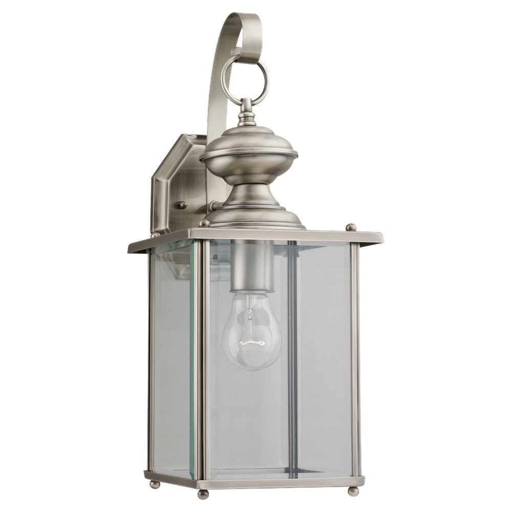 Generation Lighting. - 8458-965 - One Light Outdoor Wall Lantern - Jamestowne - Antique Brushed Nickel