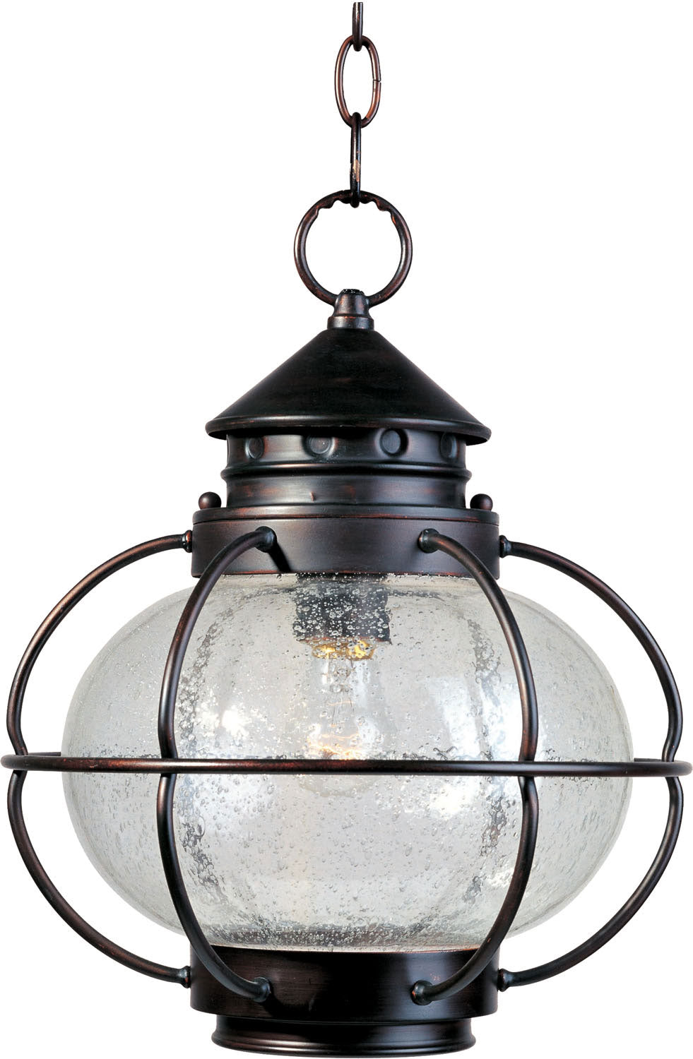 Maxim - 30506CDOI - One Light Outdoor Hanging Lantern - Portsmouth - Oil Rubbed Bronze