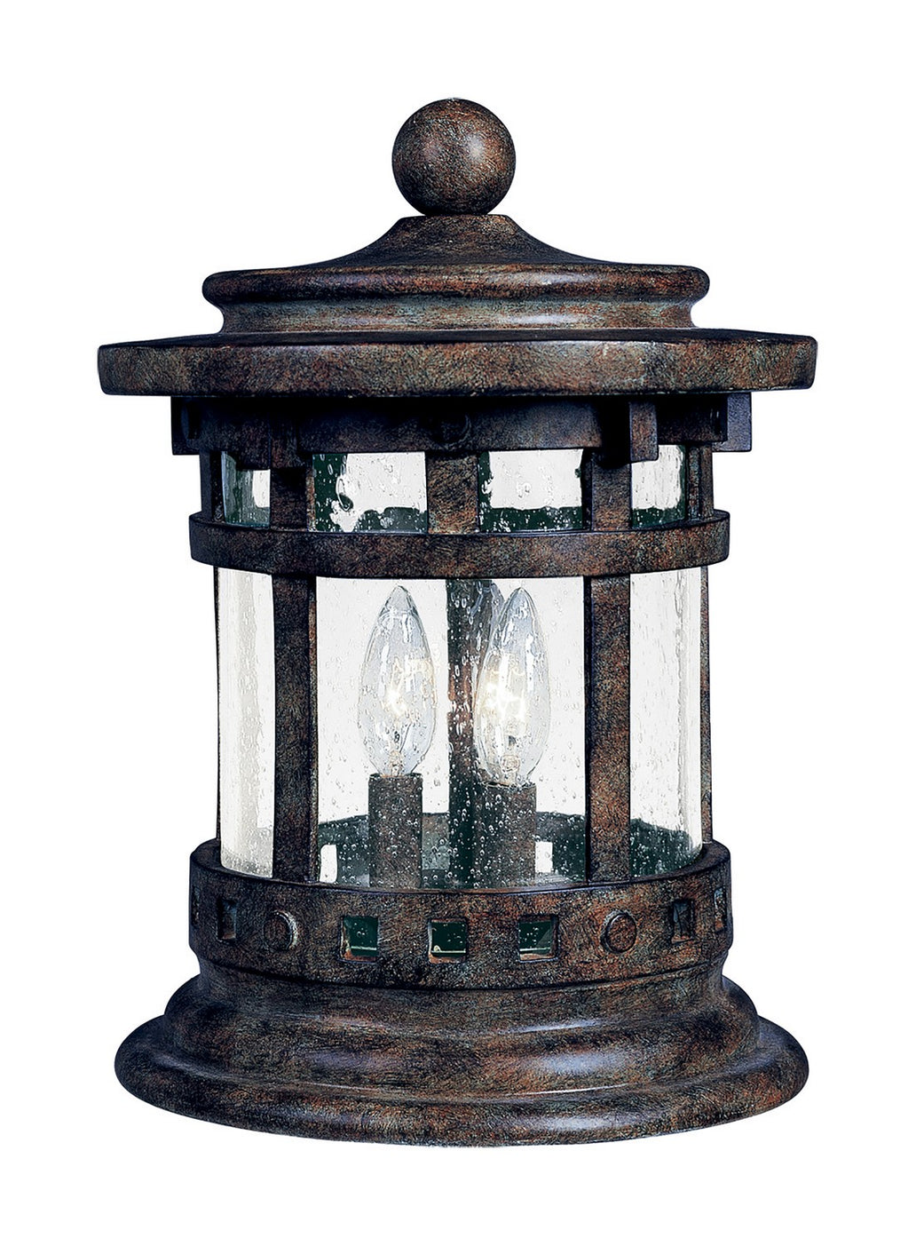 Maxim - 3132CDSE - Three Light Outdoor Deck Lantern - Santa Barbara DC - Sienna