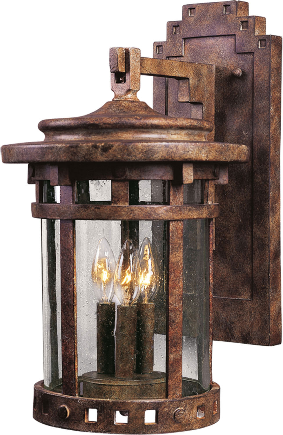 Maxim - 3134CDSE - Three Light Outdoor Wall Lantern - Santa Barbara DC - Sienna