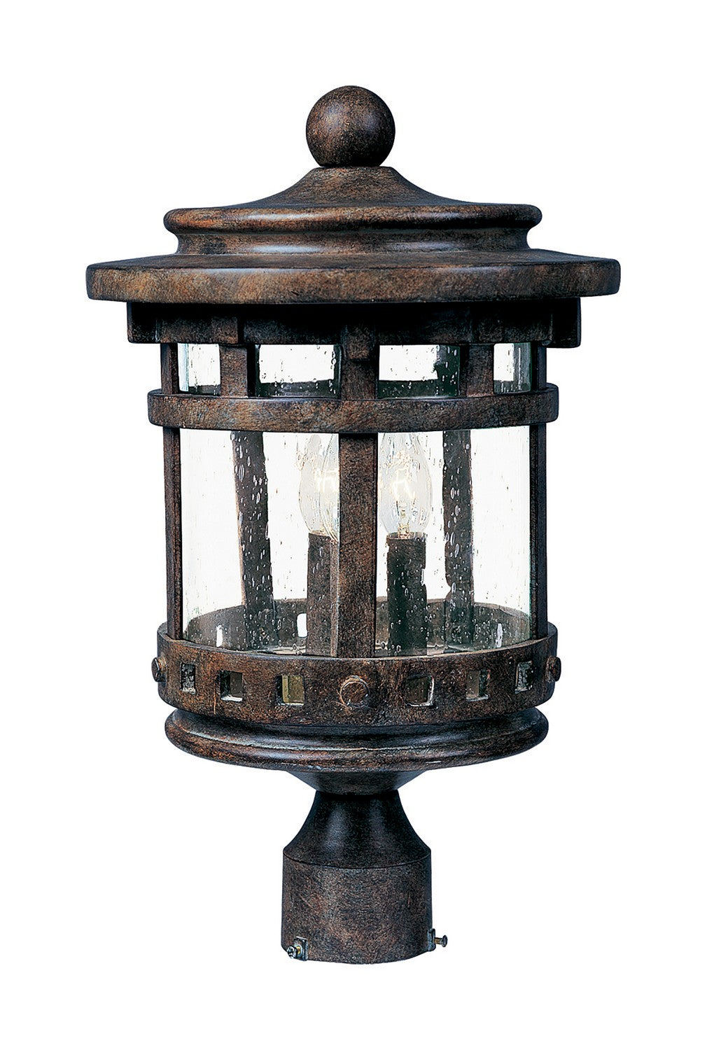 Maxim - 3136CDSE - Three Light Outdoor Pole/Post Lantern - Santa Barbara DC - Sienna