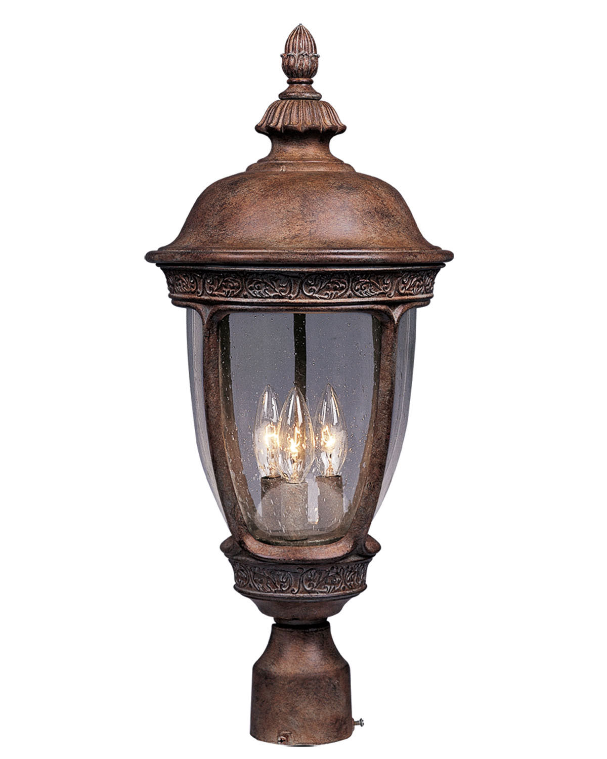 Maxim - 3461CDSE - Three Light Outdoor Pole/Post Lantern - Knob Hill DC - Sienna