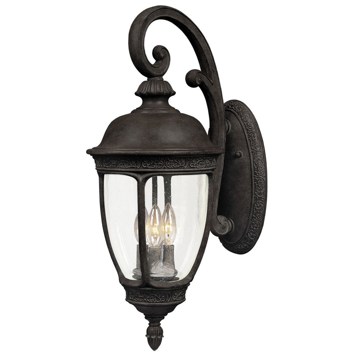Maxim - 3465CDSE - Three Light Outdoor Wall Lantern - Knob Hill DC - Sienna