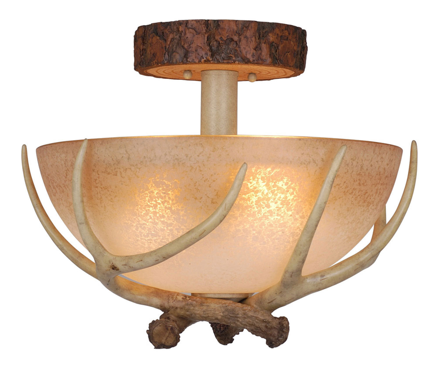 Vaxcel - CF33016NS - Three Light Semi Flush Mount - Lodge - Noachian Stone