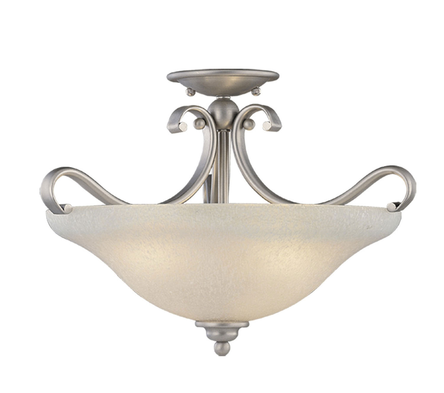 Vaxcel - CF35417BN - Three Light Semi Flush Mount - Monrovia - Brushed Nickel