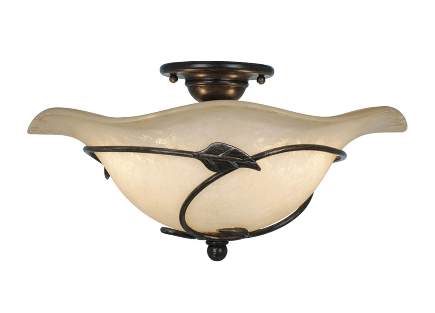 Vaxcel - CF38815OL - Two Light Semi Flush Mount - Vine - Oil Shale