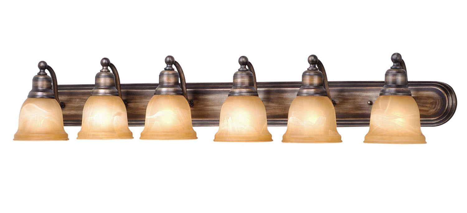 Vaxcel - LS-VLD106PZ - Six Light Vanity - LaSalle - Parisian Bronze