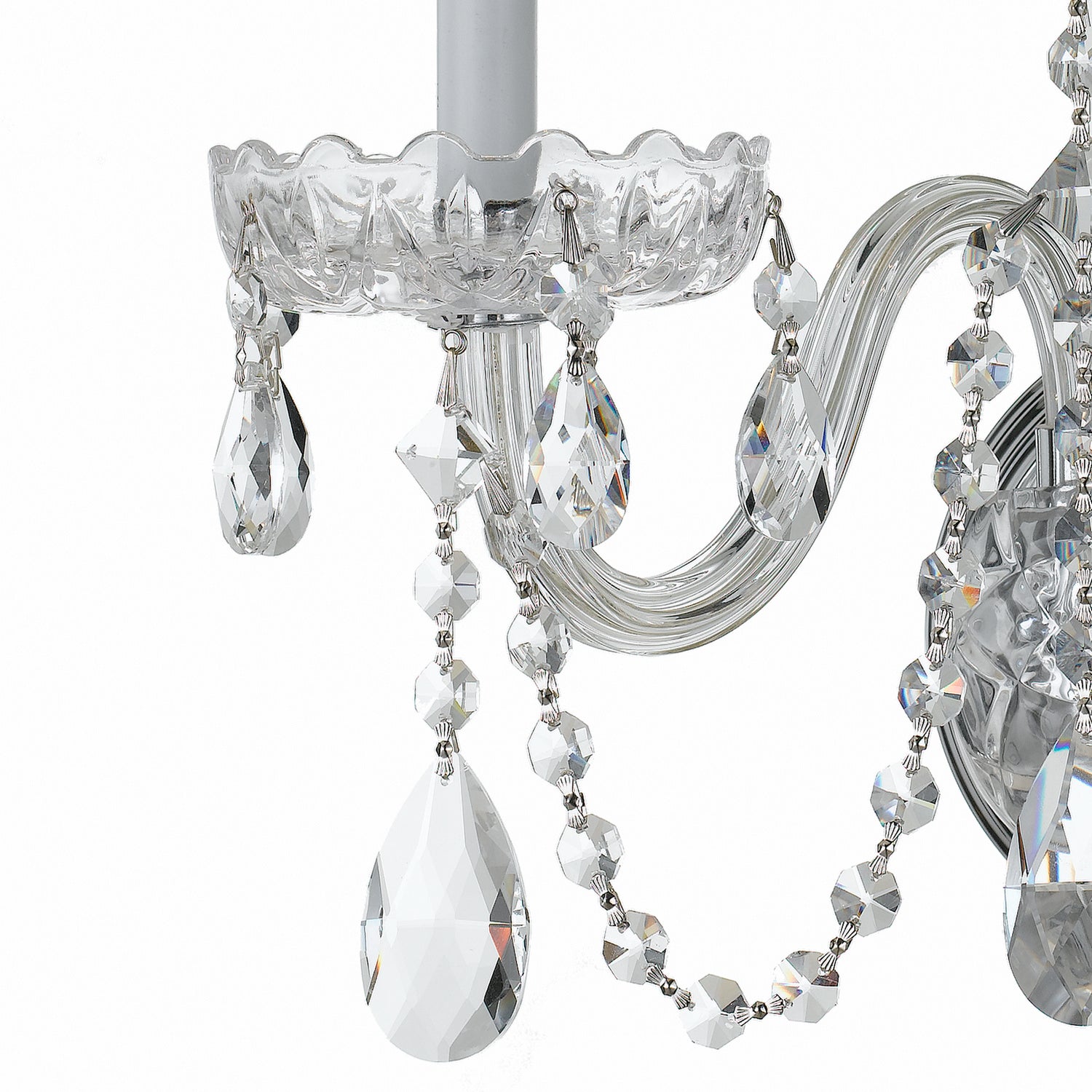 Crystorama - 1033-CH-CL-S - Three Light Wall Sconce - Traditional Crystal - Polished Chrome