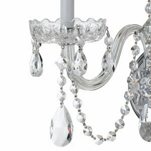 Crystorama - 1033-CH-CL-SAQ - Three Light Wall Sconce - Traditional Crystal - Polished Chrome