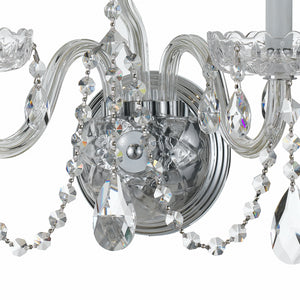 Crystorama - 1033-CH-CL-SAQ - Three Light Wall Sconce - Traditional Crystal - Polished Chrome