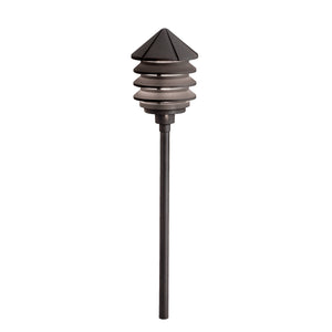 Kichler - 15005AZT - One Light Path & Spread - Six Groove - Textured Architectural Bronze