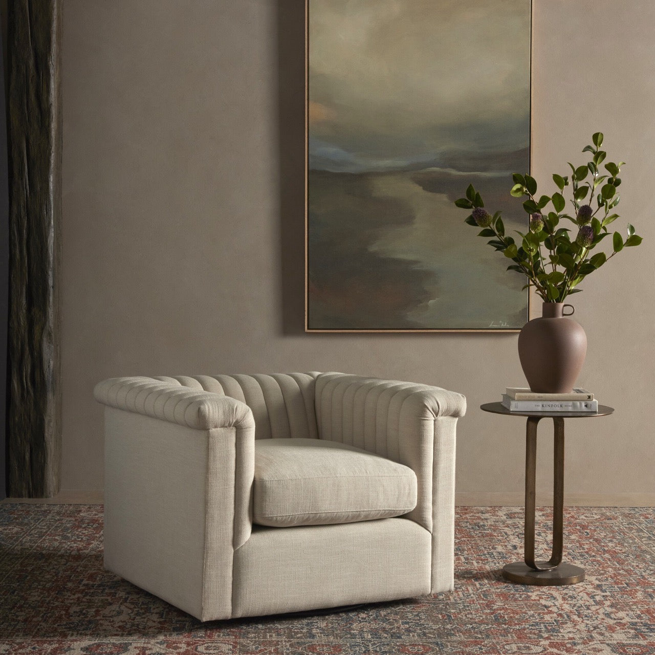 Watson Swivel Chair - Cambric Ivory