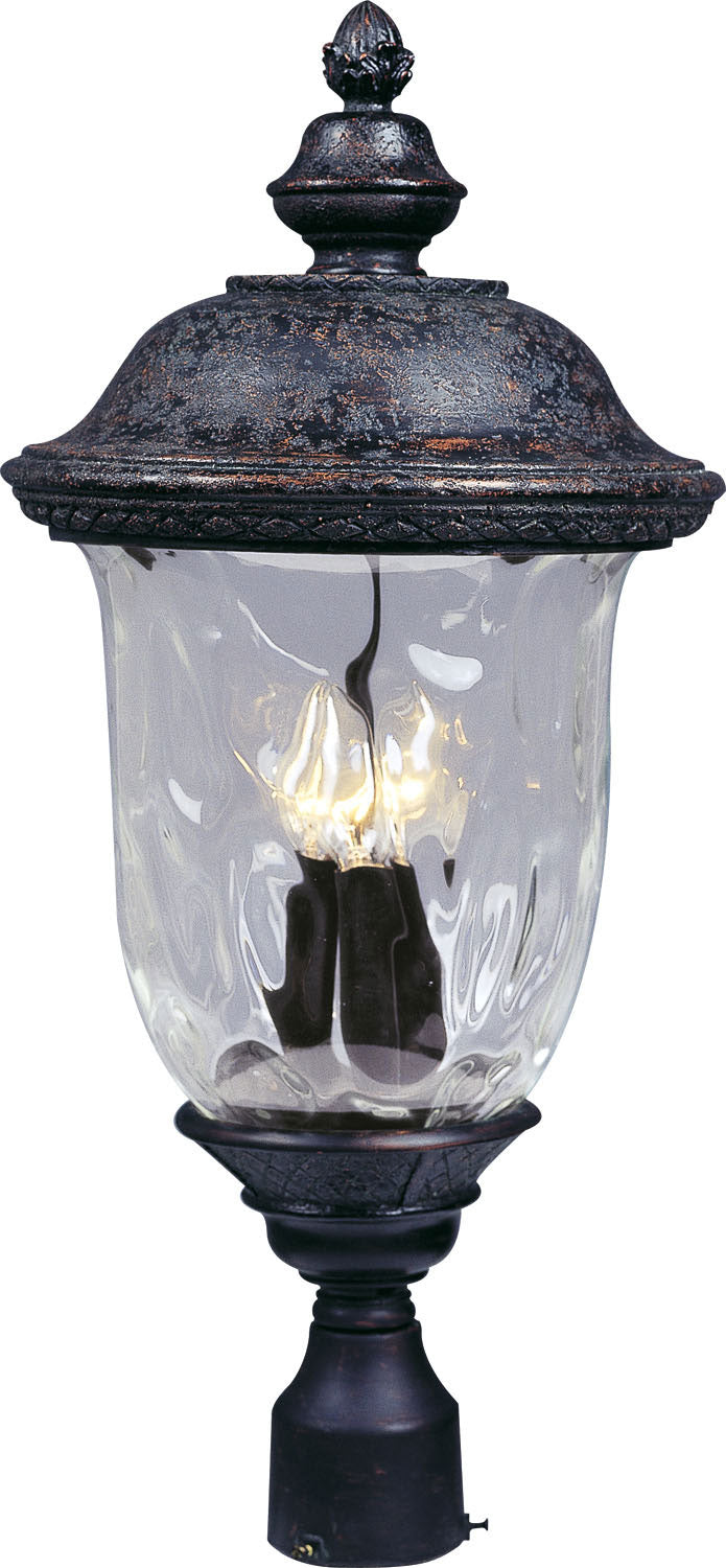 Maxim - 3420WGOB - Three Light Outdoor Pole/Post Lantern - Carriage House DC - Oriental Bronze