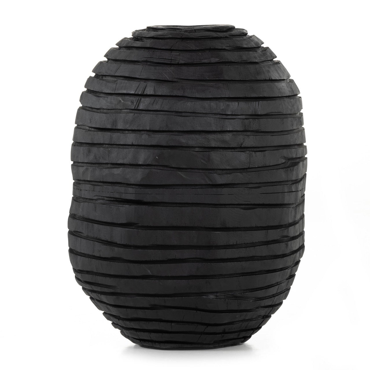 Beto Banded Vase - Carbonized Black