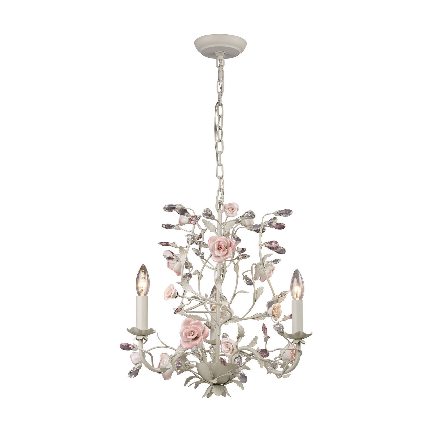 ELK Home - 8091/3 - Three Light Chandelier - Heritage - Cream