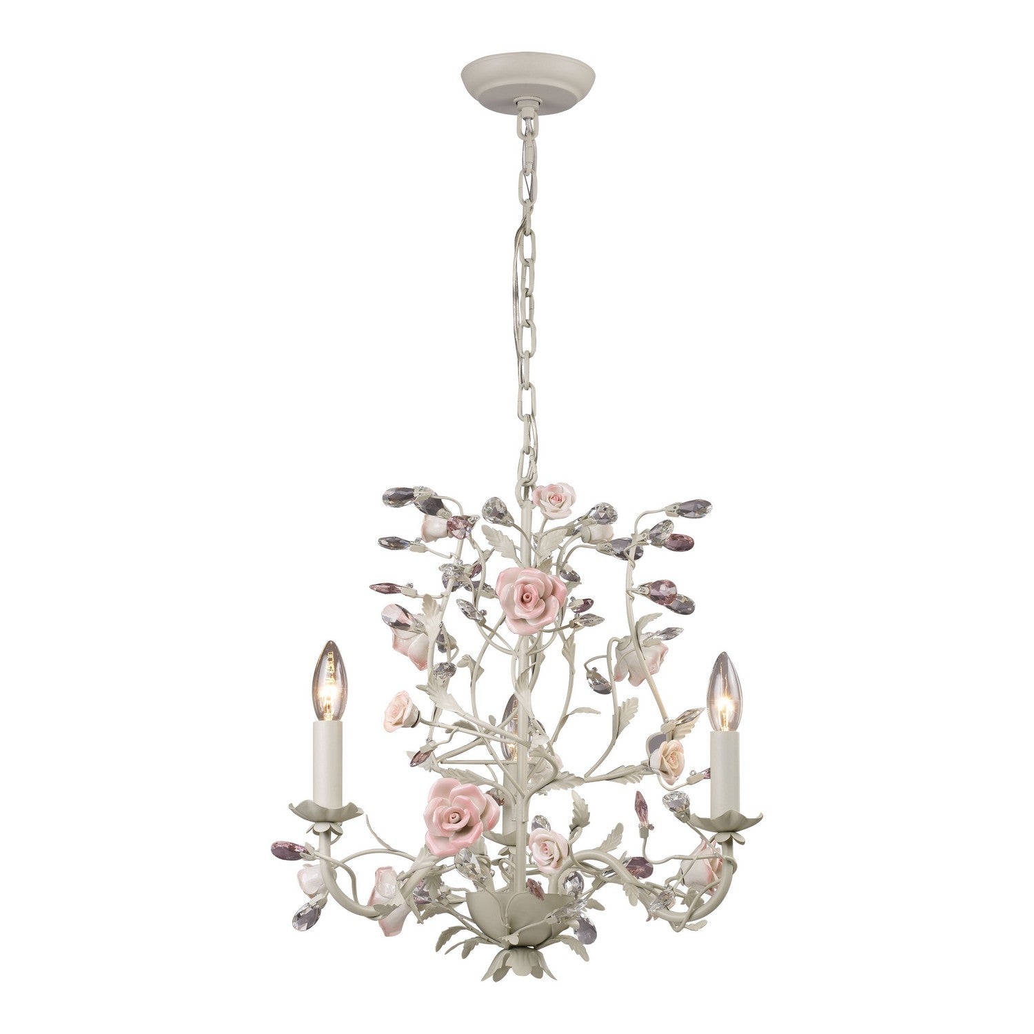 ELK Home - 8091/3 - Three Light Chandelier - Heritage - Cream