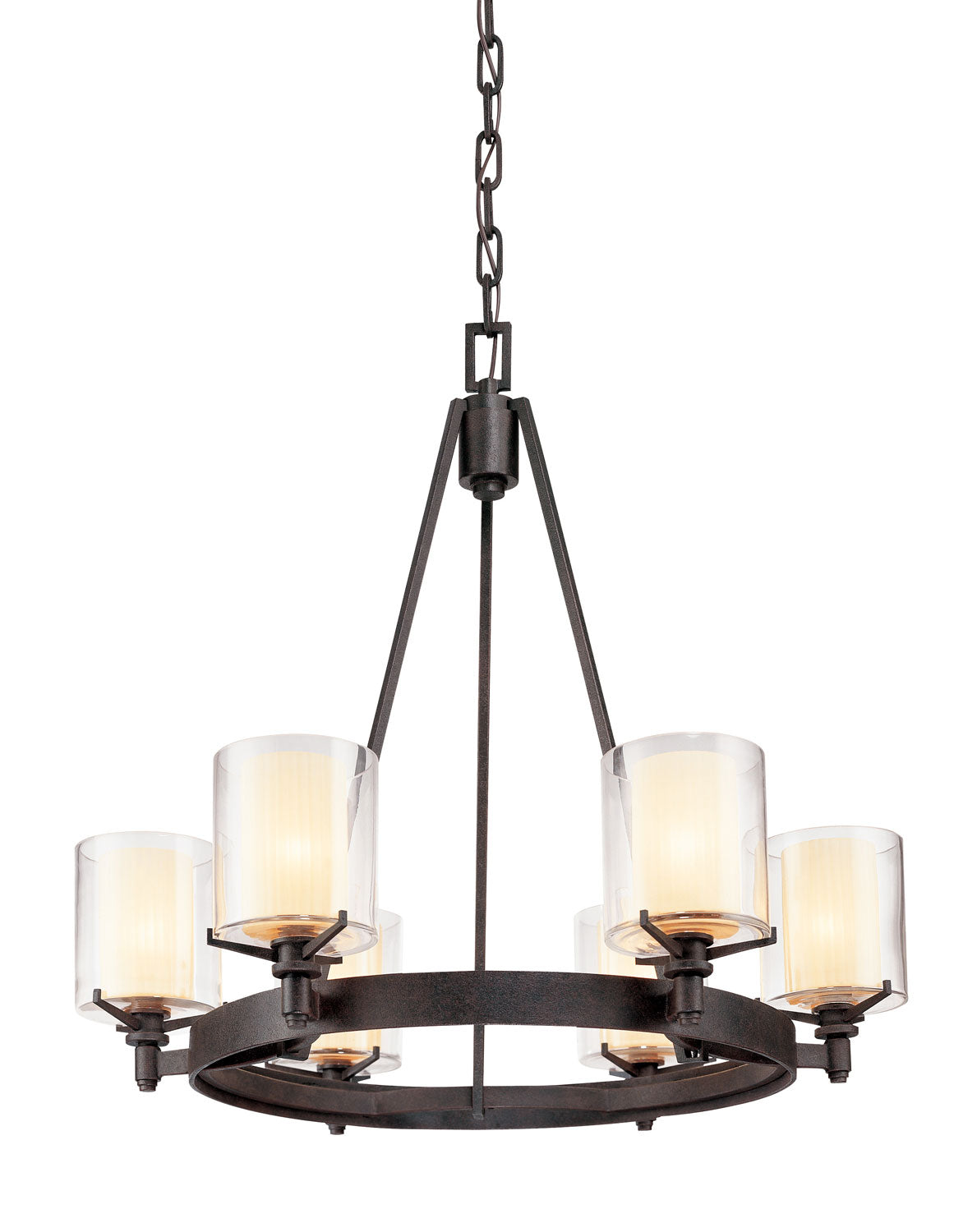 Troy Lighting - F1716-TRN - Six Light Chandelier - Arcadia - Textured Iron