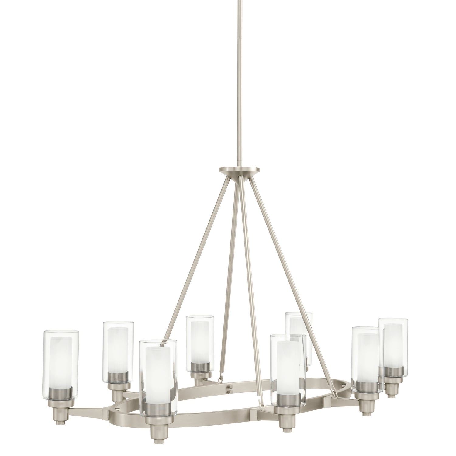 Kichler - 2345NI - Eight Light Chandelier - Circolo - Brushed Nickel