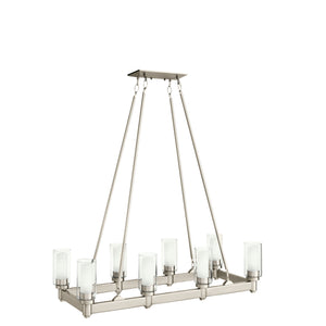 Kichler - 2943NI - Eight Light Linear Chandelier - Circolo - Brushed Nickel