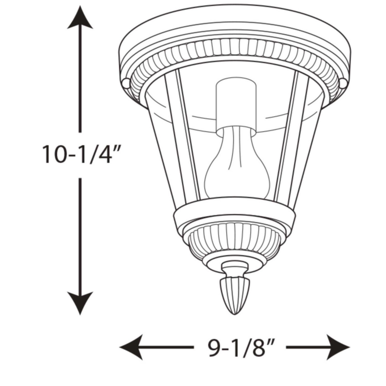 Progress Lighting - P3883-31 - One Light Close to Ceiling - Westport - Black