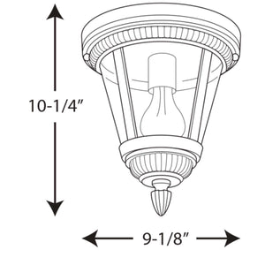 Progress Lighting - P3883-31 - One Light Close to Ceiling - Westport - Black