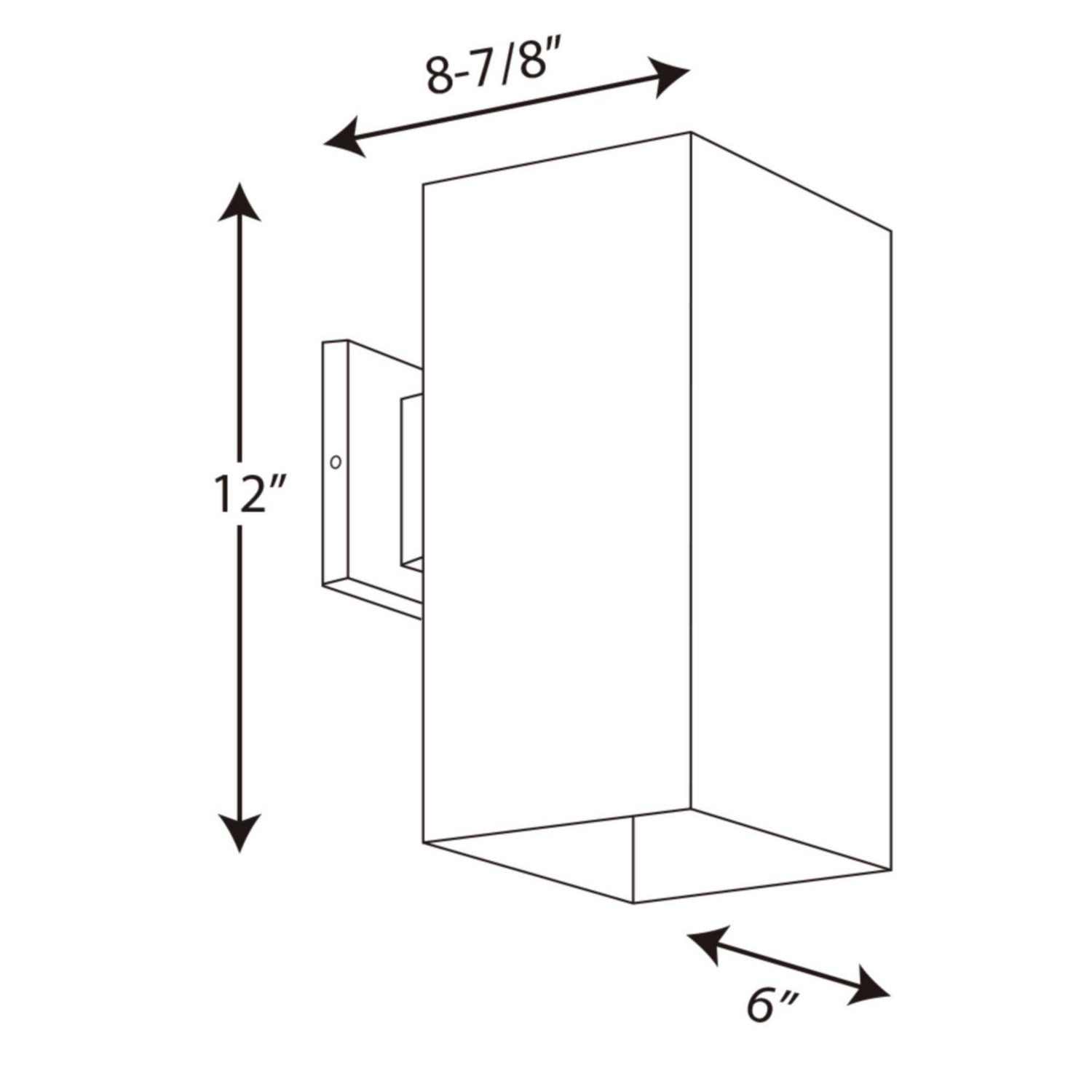 Progress Lighting - P5643-30 - One Light Wall Lantern - Square - White