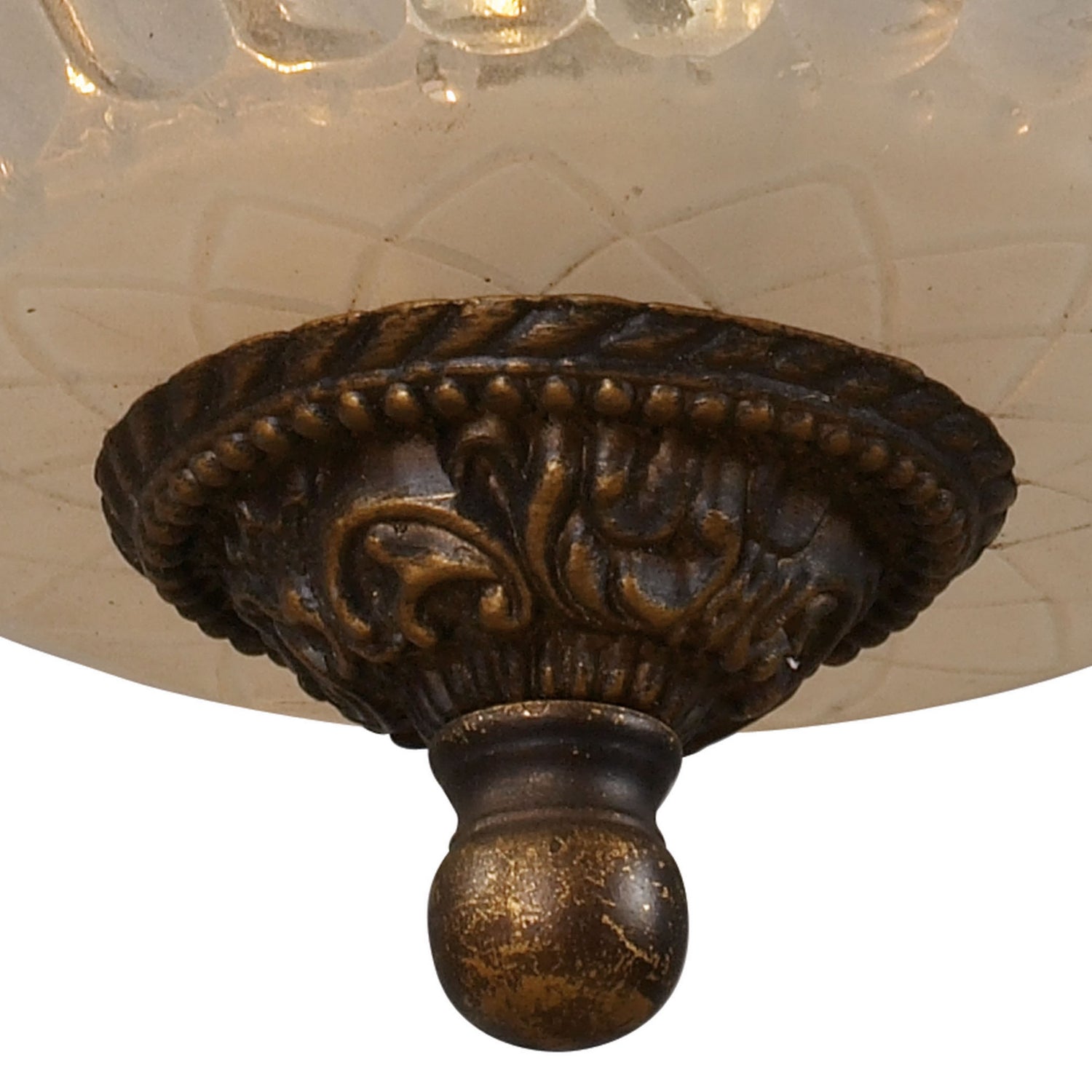 ELK Home - 08098-AGB - Three Light Semi Flush Mount - Restoration - Golden Bronze