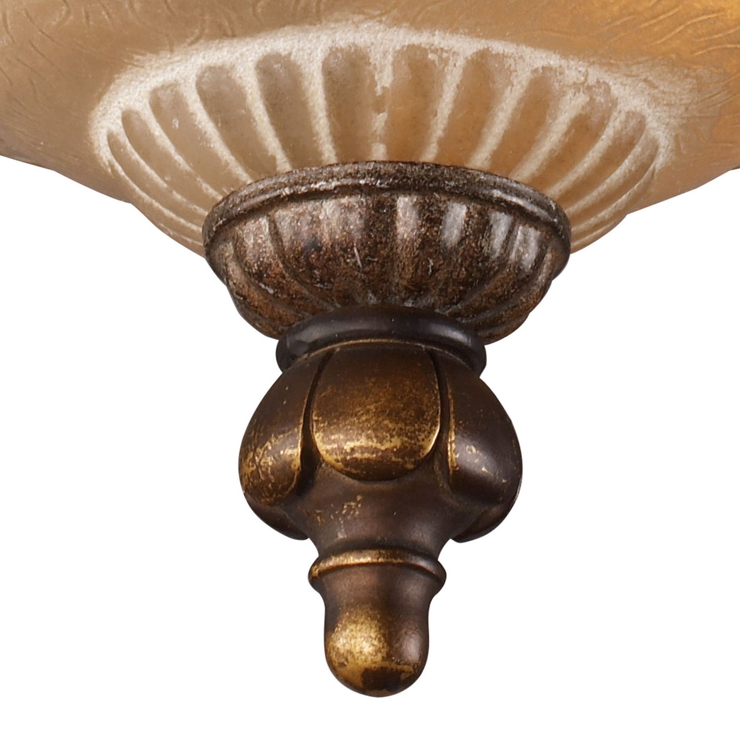 ELK Home - 08100-AGB - Three Light Semi Flush Mount - Restoration - Golden Bronze