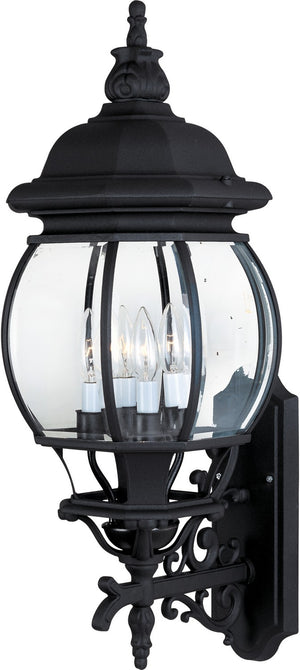 Maxim - 1037BK - Four Light Outdoor Wall Lantern - Crown Hill - Black