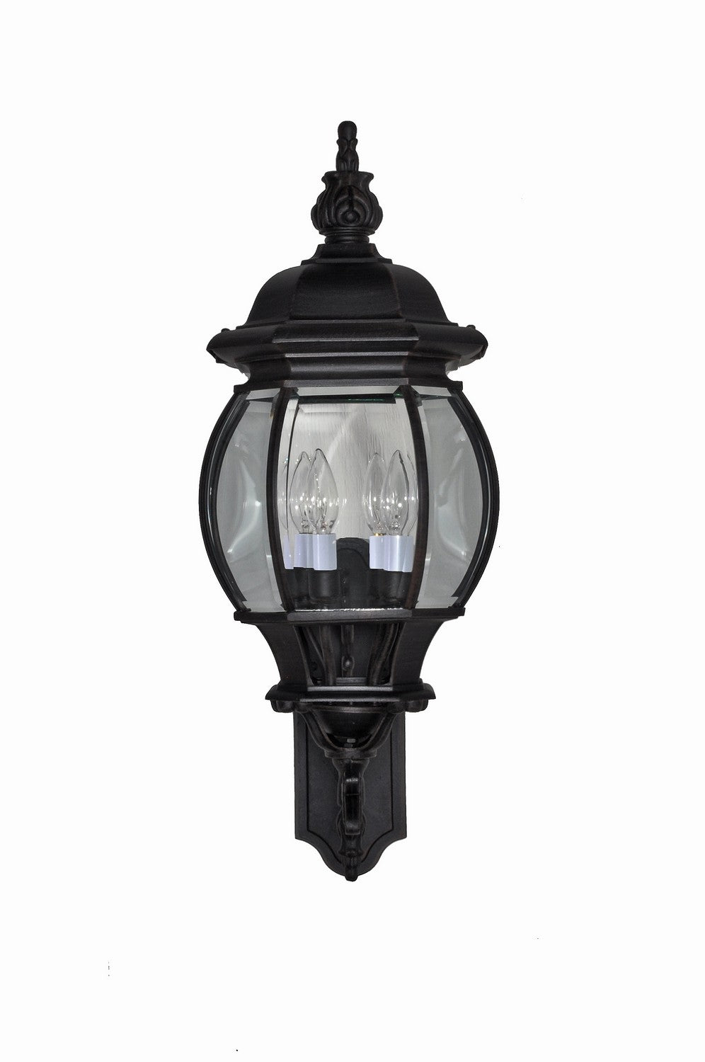 Maxim - 1037BK - Four Light Outdoor Wall Lantern - Crown Hill - Black