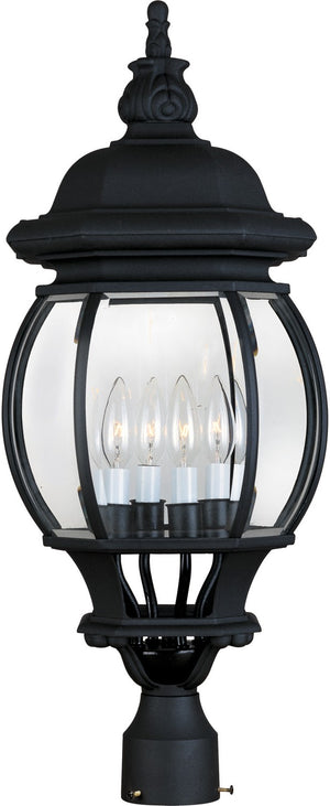 Maxim - 1038BK - Four Light Outdoor Pole/Post Lantern - Crown Hill - Black