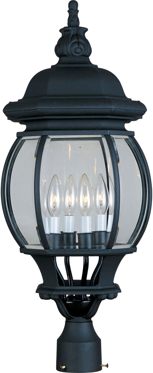 Maxim - 1038BK - Four Light Outdoor Pole/Post Lantern - Crown Hill - Black