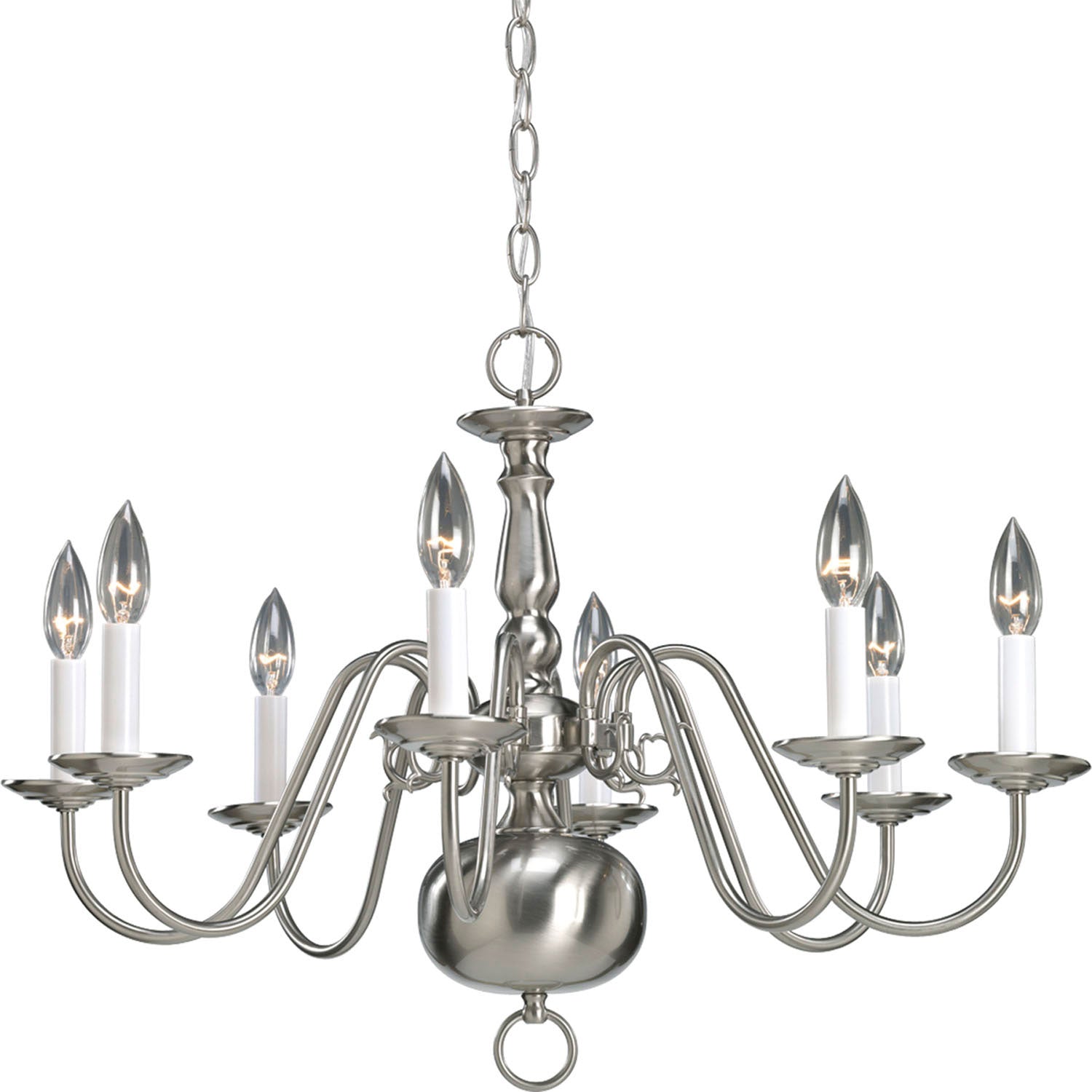 Progress Lighting - P4357-09 - Eight Light Chandelier - Americana - Brushed Nickel