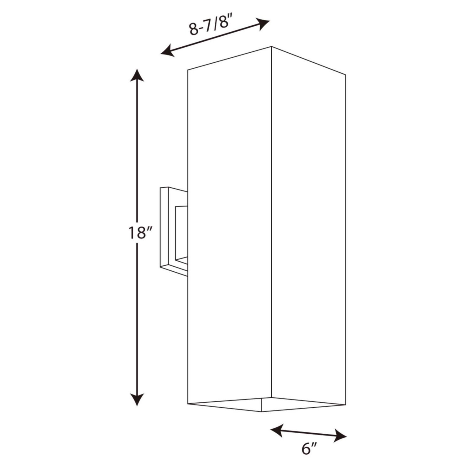 Progress Lighting - P5644-30 - Two Light Wall Lantern - Square - White