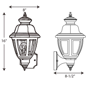 Progress Lighting - P5737-31 - One Light Wall Lantern - Non-Metallic Incandescent - Black