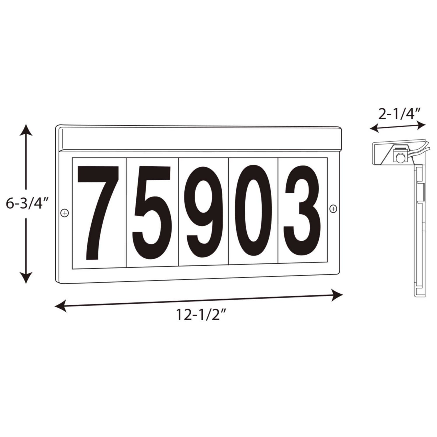 Progress Lighting - P5968-31WB - Two Light Address Light - Address Light - Black