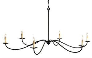 Currey and Company - 9267 - Six Light Chandelier - Saxon - Zanzibar Black