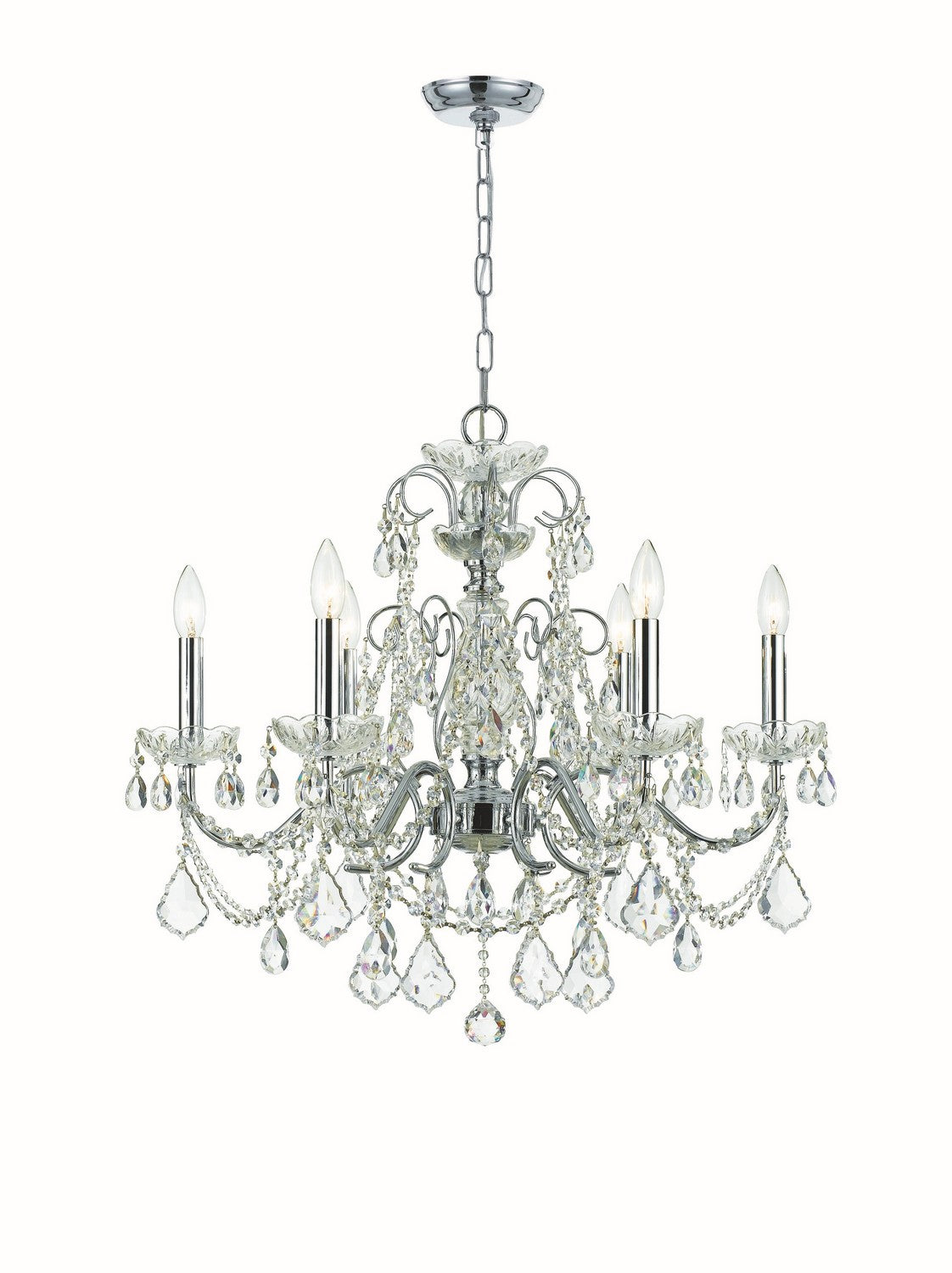 Crystorama - 3226-CH-CL-S - Six Light Chandelier - Imperial - Polished Chrome