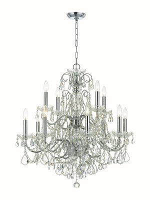 Crystorama - 3228-CH-CL-SAQ - 12 Light Chandelier - Imperial - Polished Chrome