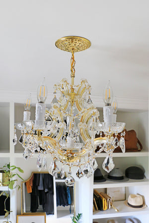 Crystorama - 4405-GD-CL-SAQ - Six Light Mini Chandelier - Maria Theresa - Gold