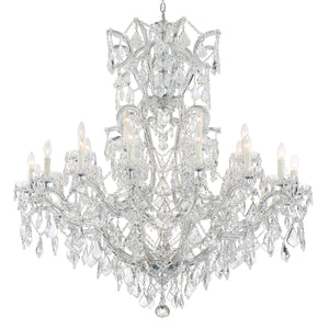 Crystorama - 4424-CH-CL-MWP - 25 Light Chandelier - Maria Theresa - Polished Chrome
