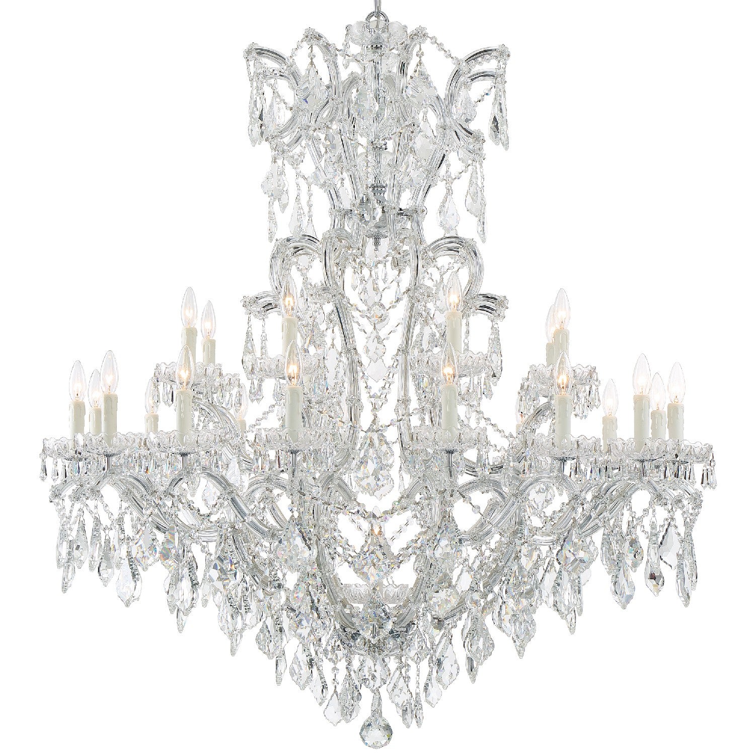 Crystorama - 4424-CH-CL-S - 25 Light Chandelier - Maria Theresa - Polished Chrome