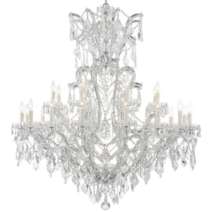 Crystorama - 4424-CH-CL-SAQ - 25 Light Chandelier - Maria Theresa - Polished Chrome