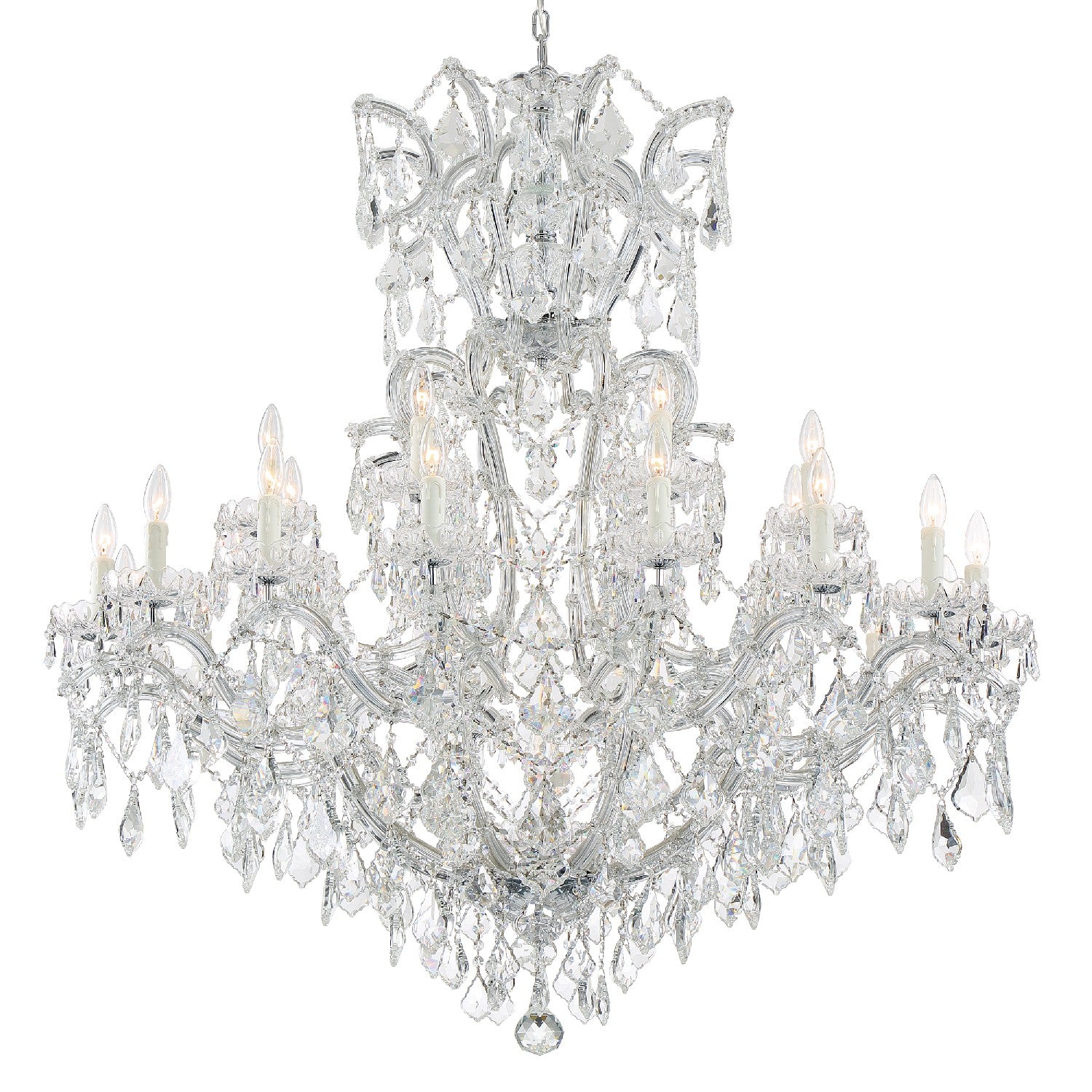 Crystorama - 4424-CH-CL-SAQ - 25 Light Chandelier - Maria Theresa - Polished Chrome