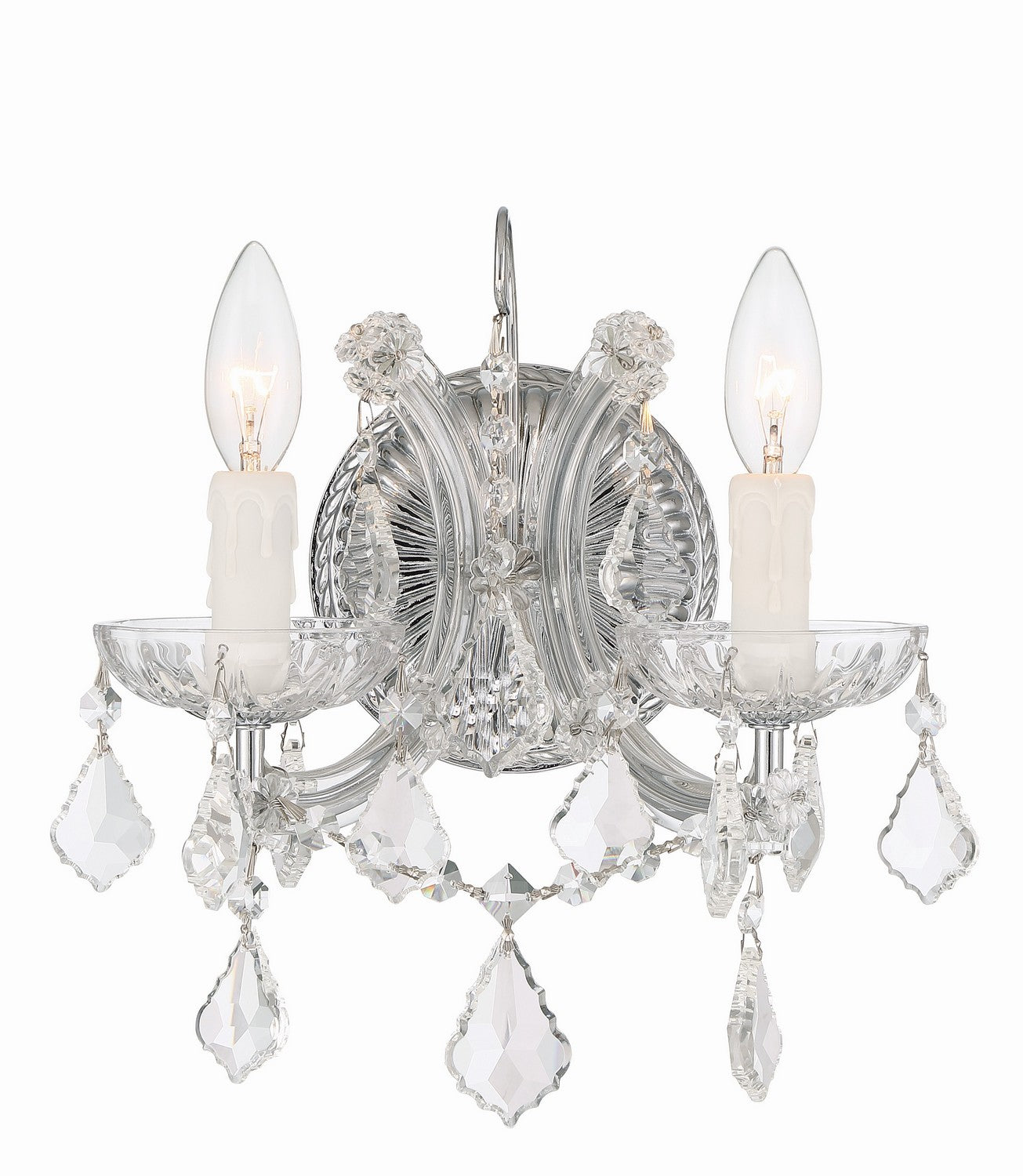 Crystorama - 4472-CH-CL-S - Two Light Wall Sconce - Maria Theresa - Polished Chrome