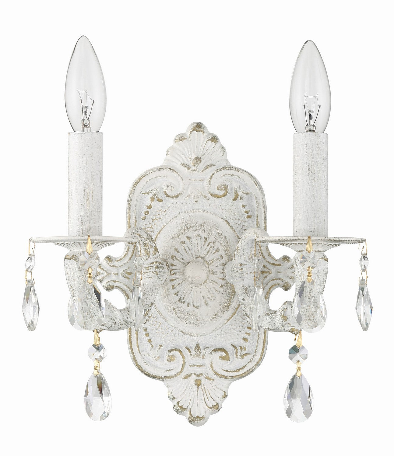 Crystorama - 5022-AW-CL-MWP - Two Light Wall Sconce - Paris Market - Antique White